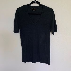 Isabel Marant Étoile Black V Neck T-Shirt.